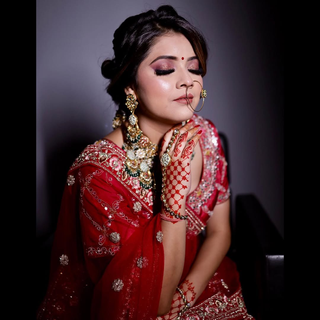 bridal bookings are open♥️☎️ 18008907009makeup @navya 02.16 hairstylist @i am arshad officia
